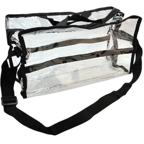 Clear Plastic Tote with Shoulder Strap